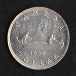 1937. Kanada 1 Dollar forgalmi érme (Ag) fotó