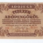 1946 10000 adópengő vízjeles papír EF+ fotó