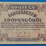 1946 -os Tizezer Adópengő bankó vízjeles papíron sor -és sorozatszám nélkül Ritkább !!! aUNC (2223) fotó