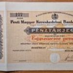 Pesti Magyar Kereskedelmi Bank 100.000 Pengő pénztárjegy fotó