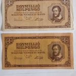 1 millió milpengő sárga papírra nyomtatva - nyomdahibás fotó