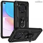 HUAWEI nova 8i, Honor 50 Lite, OTT! HYBRID ARMOR műanyag mobiltok, ujjgyűrű, Fekete fotó