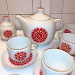 Gabriella mintás Alföldi porcelán teáskészlet, Ritka! fotó