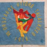 VII. Országos Úttörő Találkozó 1976 - színes nyomott emlék kendő, Budaprint fotó