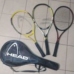 3 db teniszütő Dunlop, Head, Babolat fotó