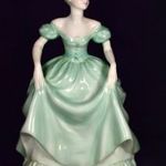 LÁNY ALMAZÖLD ESTÉLYIBEN ... COALPORT GYŰJTŐI PORCELÁN SZOBOR X fotó