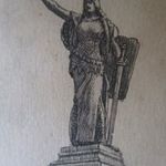 RÉGI KÉP ca. 1908 jelzett aradi vértanúk emlékére Arad Szabadság-szobor ceruza papír aláírt fotó