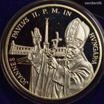 500 forint II.János Pál Pápa látogatása 1991 BP PP EZÜST EMLÉKÉREM EREDETI DOBOZÁVAL ! fotó