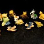 18 DB MINI MÁZAS PORCELÁN ÁLLATFIGURA X fotó