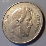 5 FORINT 1947 EZÜST KOSSUTH HAJA HOMLOKKÖZÉPIG ÉR 12 GR 0.500 fotó
