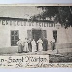 .Kunszentmárton hosszúcímzéses képeslap, Vendéglő az egyetértéshez 1899, ritka fotó
