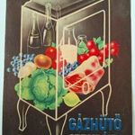 Gázhűtő szekrény villamosplakát, reklámplakát (Szabó, Klösz, Véssei) 1940-es évek fotó