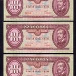 1949 sorszámkövető 100 Forint ( 3 db ) UNC -PPFX24 fotó