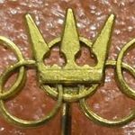 Svéd Olimpiai Bizottság 1970-es, -80-as évekbeli jelvénye, kitűző fotó