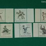 Jugoszlávia 1968 sport, olimpia postatiszta sor, Mi: 1290-95 fotó