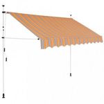 kézzel feltekerhető napellenző kék-sárga csíkokkal 250 cm fotó