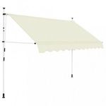 kézzel feltekerhető krémszínű napellenző 300 cm fotó