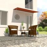 narancssárga és barna feltekerhető napellenző 300 x 150 cm fotó