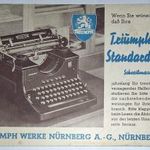 Triumph Standard (Nürnberg) írógép karbantartó és bemutató prospektus 1930k fotó