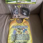 Vicces Elsősegély Dobozos Pálinkás Szett + előke (partedli) - Tejfakasztó bulira - Új bontatlan! fotó