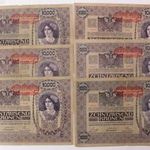 6 db. 10000 korona 1918 DÖ fb. osztrák típus /35 fotó