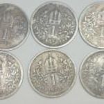 1893-1899 Ferenc József EZÜST 1 Korona (Kreuzer) LOT 10db együtt - Osztrák-Típus! fotó