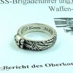 SS Totenkopfring O. Kumm becsületgyűrű hűséggyűrű fotó