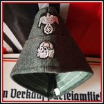 N-1768 *** NÉMET BIRODALOM *** KÖDVÁGÓ (SS) *** 58-AS *** EZÜST FÉMSZÁLAS CÉRNA HÍMZÉS fotó