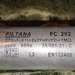FILTANA FC 292 (zavarszűrő kondenzátor) fotó