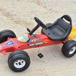 Pedálos sportkocsi gyermekeknek, kormánykerékkel ? 115 cm hosszú gokart fotó