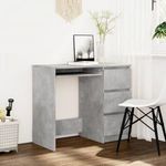 betonszürke szerelt fa íróasztal 90 x 45 x 76 cm fotó