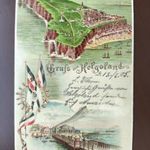 Gruss aus Helgoland, militária német kikötő, hadihajó, hajó tengerész (1905 előtti) fotó