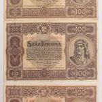 3 db. 100 korona 1920 /33 fotó