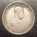 1896 - Ferenc József millenium ezüst 1 korona fotó