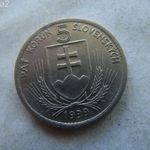 SZLOVÁK 5 KORONA, 1939. 1 DB. 1 FT-RÓL! fotó