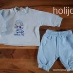 Baby világoskék pamutos melegítő együttes 50/56-os fotó