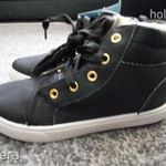 Fekete magasszárú fiú cipő, sneaker 35-ös méret új fotó