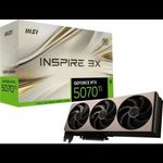 MSI GeForce RTX 5070 Ti 16GB GDDR7 Inspire 3X OC Videókártya (GEFORCE RTX 5070 TI 16G INSPIRE 3X OC) fotó