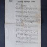 Házassági anyakönyvi kivonat Sebők Imre-Kocsis Zsuzsánna Nagymágocs 1K illetékkel 1920 fotó