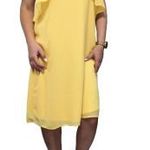 VERO MODA élénk sárga spagetti pántos L 40 csajos nyári RUHA o19 fotó