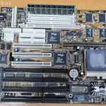 Retró, régi San LI SL-586V Socket 7- Isa alaplap +AMD K5 100 MHz processzor+memória fotó