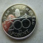 EZÜST MK PROOF 200 FORINT, 1992. 1 DB. 1 FT-RÓL! fotó