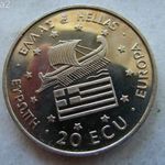 GÖRÖG EMLÉK NAGY 20 ECU, 1994. 1 DB. 1 FT-RÓL! fotó