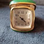Működő Europa 2 jewels német utazó óra retro asztali óra fotó