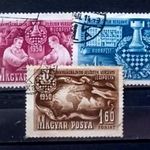 1950 Sakk, pecsételt sor. Kat. ért. 550, - fotó