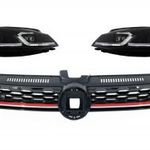 Központi jelvény nélküli hűtőrács, amely alkalmas VW Golf 7.5 VII Facelifthez (2017-től) LED-es f... fotó