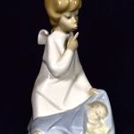 ŐRANGYAL ALVÓ BABÁVAL ... LLADRO PORCELÁN SZOBOR X fotó