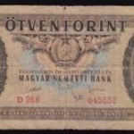 50 forint 1951 (VG-) fotó