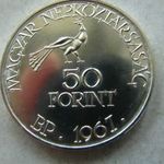 EZÜST MNK EMLÉK BU 50 FORINT, 1967. 1 DB. 1 FT-RÓL! KODÁLY fotó