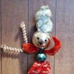 GABLONZ-ZSENÍLIA FIGURA - RETRO KARÁCSONYFADÍSZ ÜVEGBŐL !!! fotó